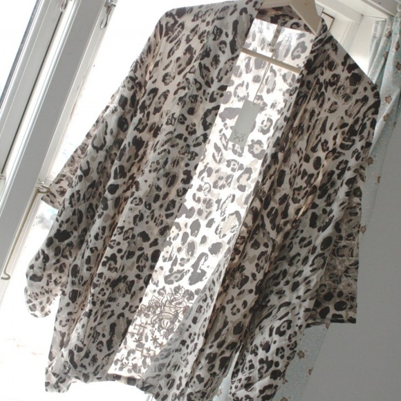 Spell designs wild ones short kimono robe leopard - Picture 9 of 13